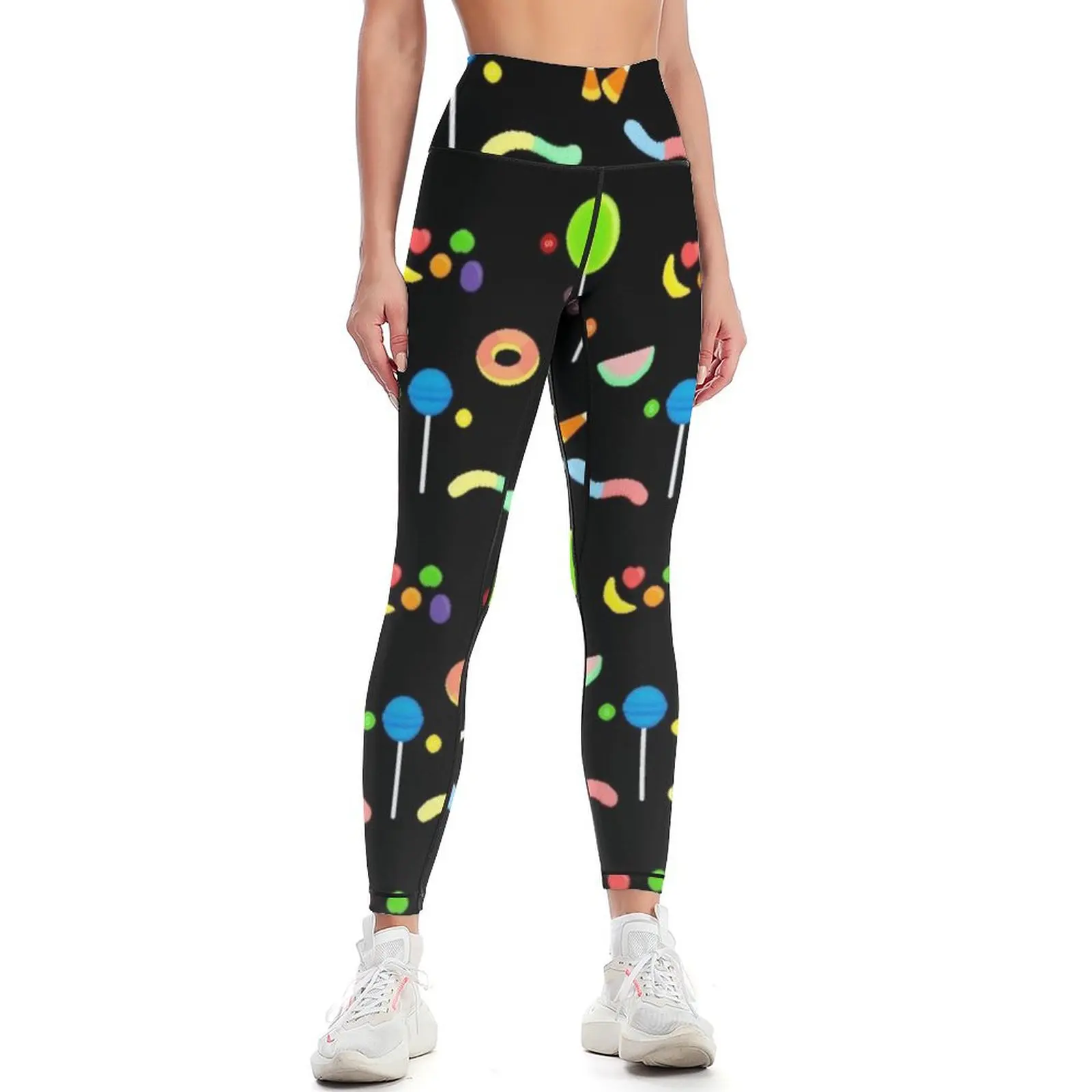 

Pixel Candy Print Leggings sportswear woman gym 2024 flared workout clothes for sport set Womens Leggings