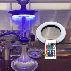 Rauchen bunte LED Shisha Lichter zeigen Ring Shisha Lampe Magnet Adsorption mit Fernbedienung Chicha Cachimba Zubehör