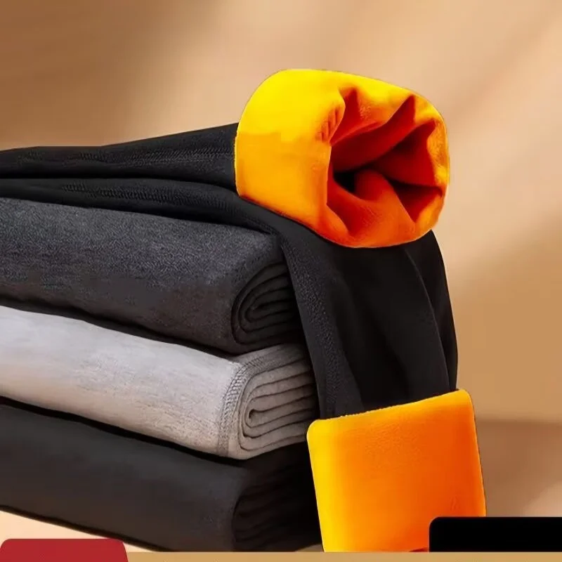 

Thick and flannel cotton pants for men, winter wool and silk warm pants, hot autumn pants, woolen pants