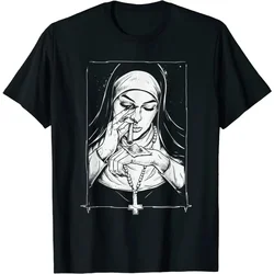 Vintage Devil Unholy Nun Men Printed  T Shirt Harajuku Casual New Arrival Tshirt Summer T Shirt Casual Cool T-shirt Male Tops