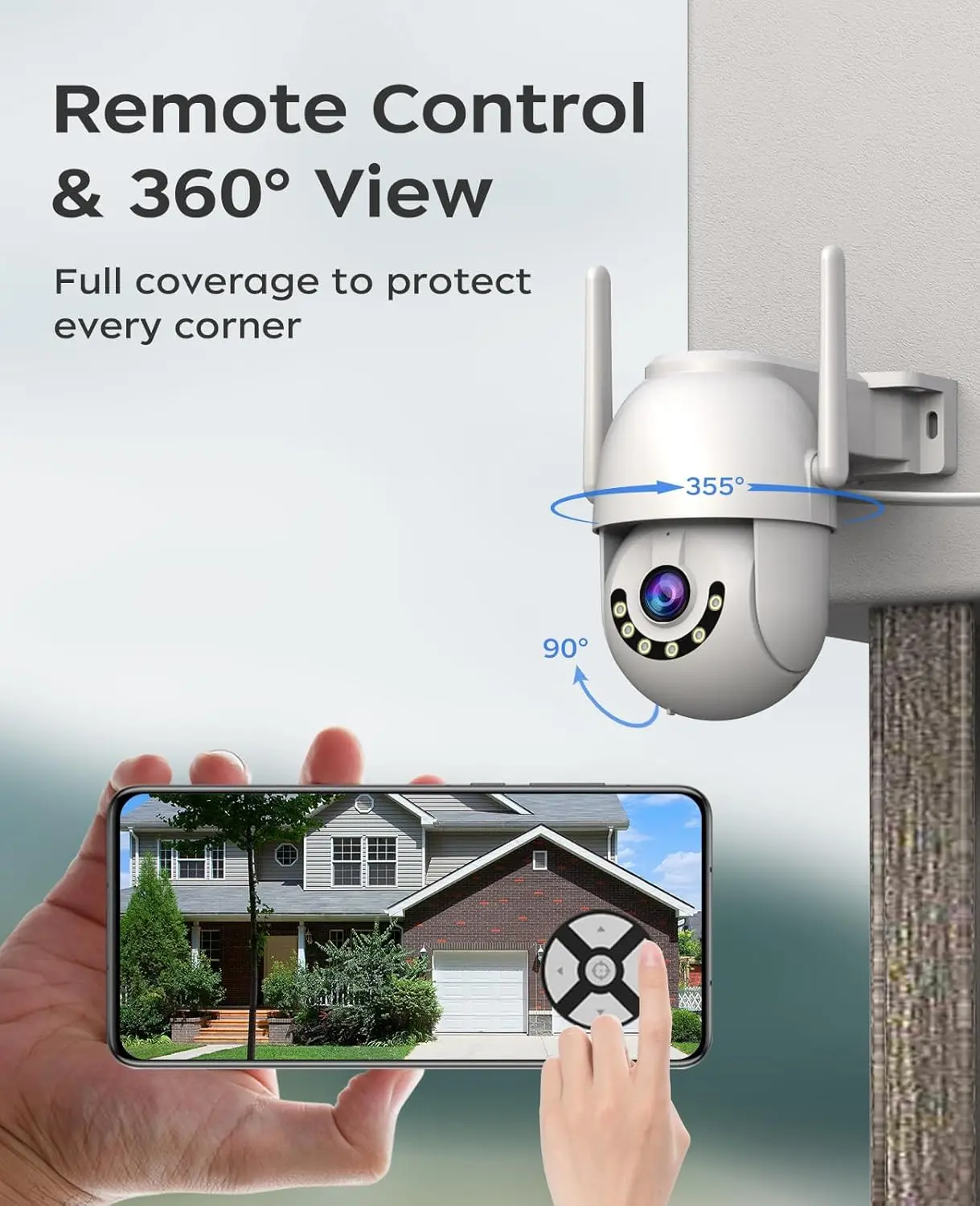 JOOAN 2K 3MP Wifi IP Camera Outdoor Wired Security Surveillance Camera 5X Digital Zoom Auto Tracking Night Color CCTV Camera image 2