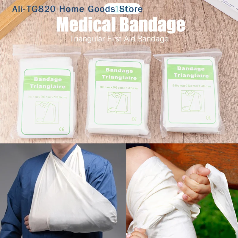 

[TG820]1Bag Medical Triangular Bandag Fracture Fixation Emergency Bandage First Aid Gauze Triangle Bandage