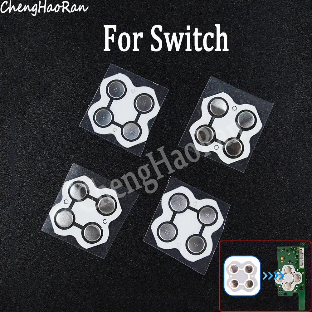 For NS Switch Cross Key ABXY Button Sticker Joy-Con Handle Key Film For Switch Metal Sheet Conductive Sticker Replace Parts