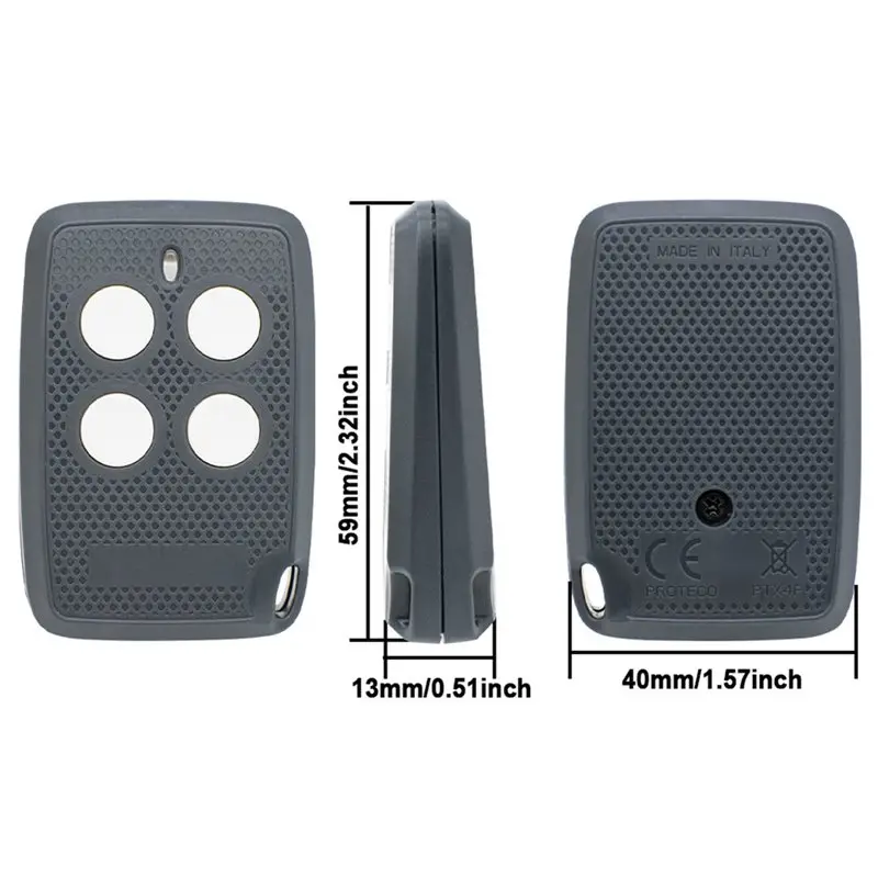 ABZZ-Fixed Code Garage Door Remote Control For PROTECO ANGIE TX433/PTX433405/PTX433 Garage Door Opener 433.92Mhz