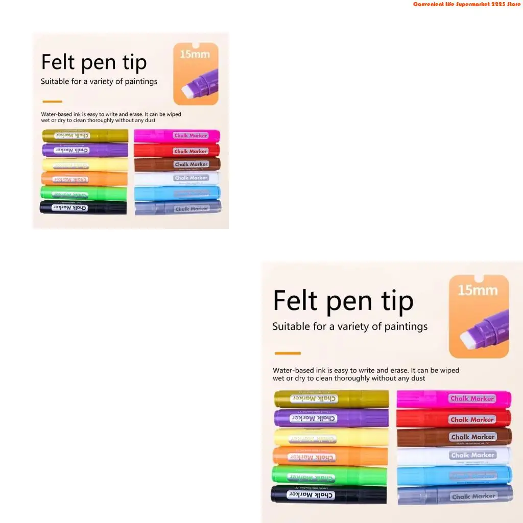 J1HD Erasable Liquid Chalk Pen For Advertising LED Board Glass Window and Art Project