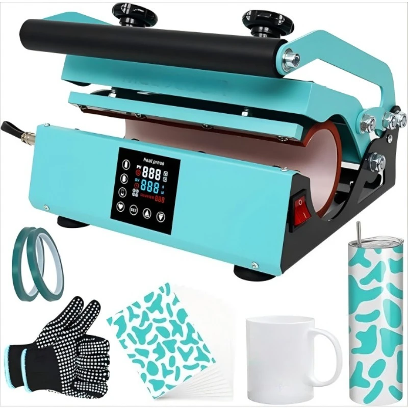 Heat press mug printing machine tumbler transfer sublimation cup pattern heating equipment