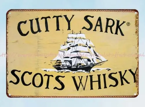 Cutty Sark Scots Whisky sign metal tin sign residential interior design