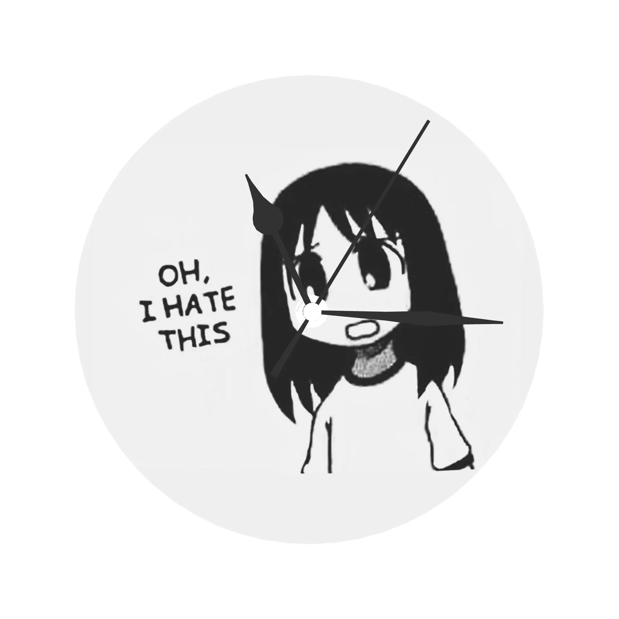 مؤرخة - تحقق من الشخصي Azumanga Daioh Osaka Ayumu Kasuga ساعة حائط لتزيين الغرفة ساعة مستديرة صامتة للمعيشة والمطبخ والمنزل