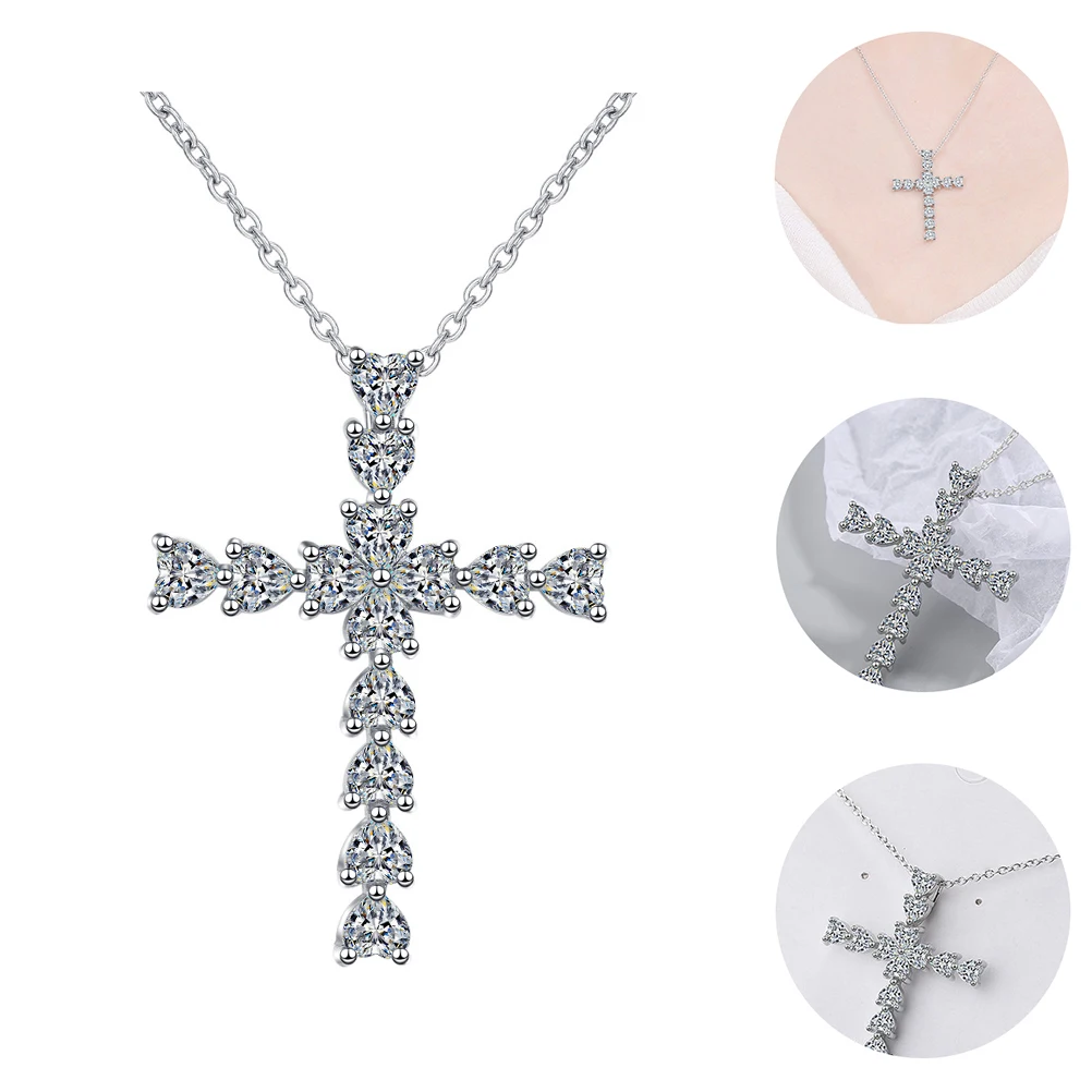 

Zircon Pendant Necklaces for Women Trendy Miss Crosses High Quality Copper Elegant Clavicle Decor