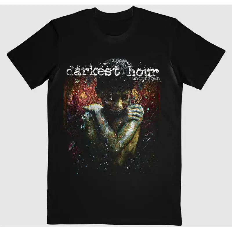 

Vtg Darkest Hour Band Хлопковая черная футболка всех размеров Ap447