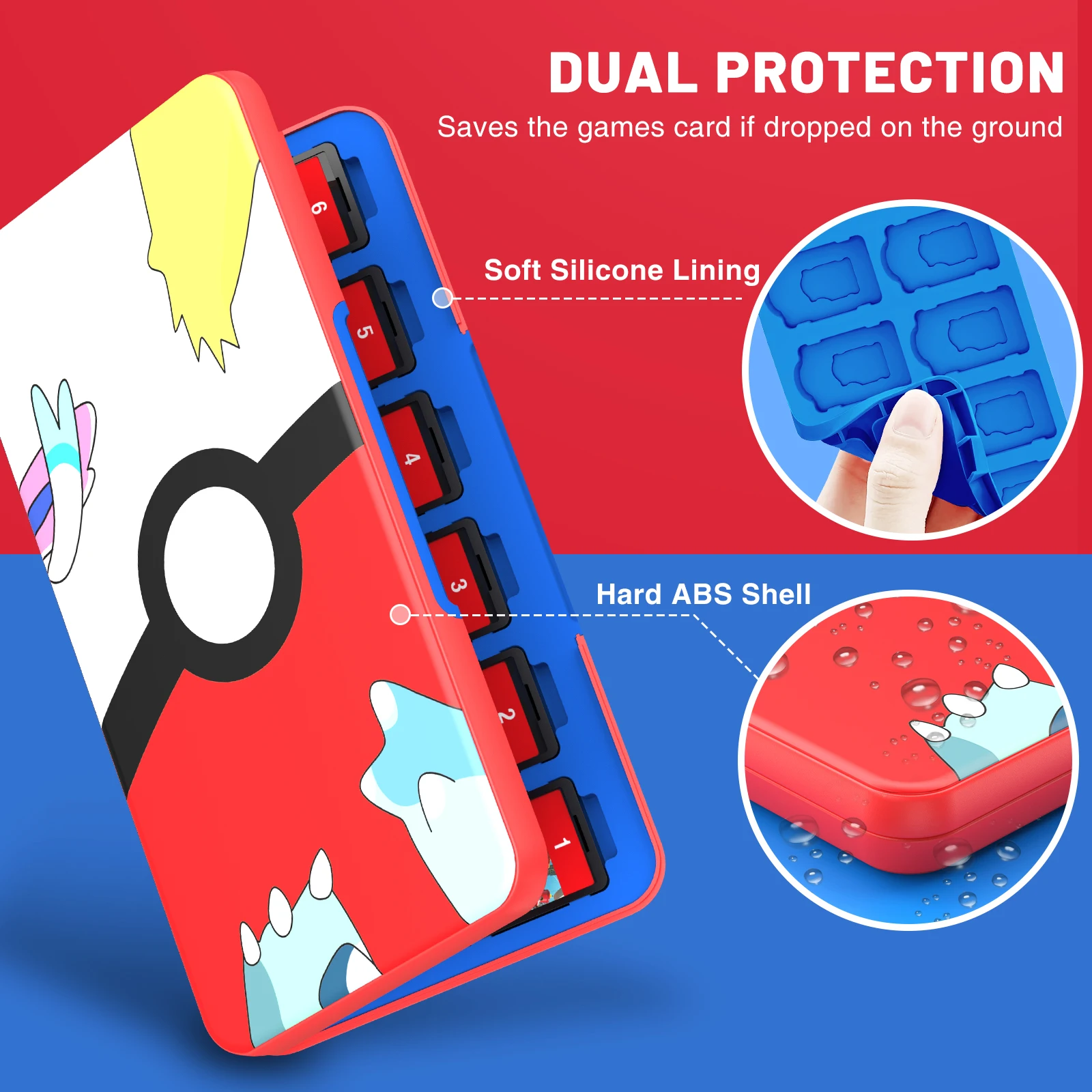 Custodia per carte da gioco 24 in 1 per accessori per Nintendo Switch custodia in Silicone scatola per carte portatile per Switch OLED/Switch Lite