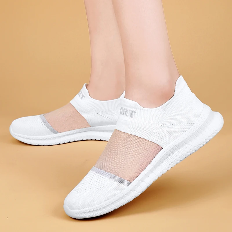 Novo verão ao ar livre tênis feminino andando jogging formadores oco branco sapatos esportivos mulher almofada de ar tênis para mulher