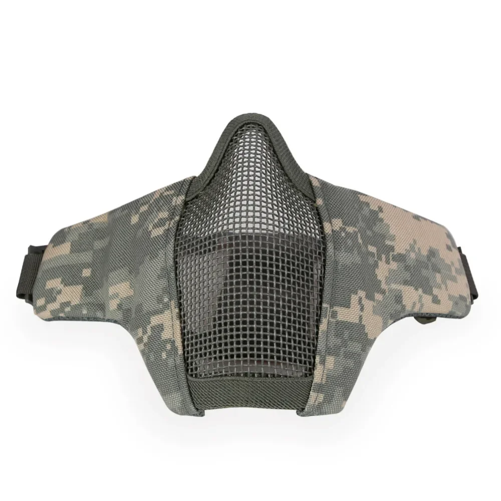 WoSporT Tactical Airsoft Steel Mesh Half Mask for CS Paintball Hunting Outdoor Bicycle Riding