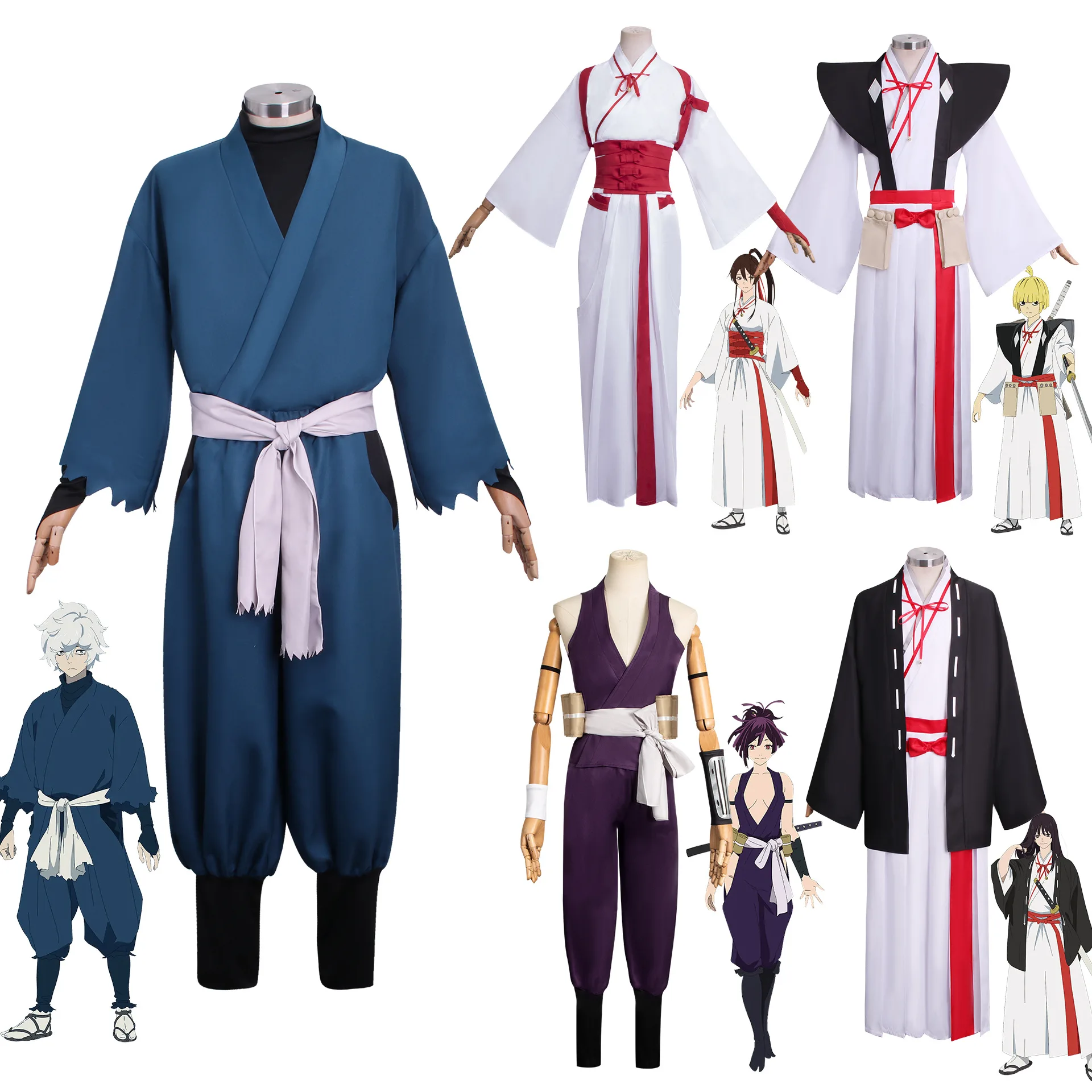 

Anime Hells Paradise Jigokuraku Cosplay Gabimaru Sagiri Yamada Asaemon Wig Costume Uniform Full Set Halloween Carnival Clothes