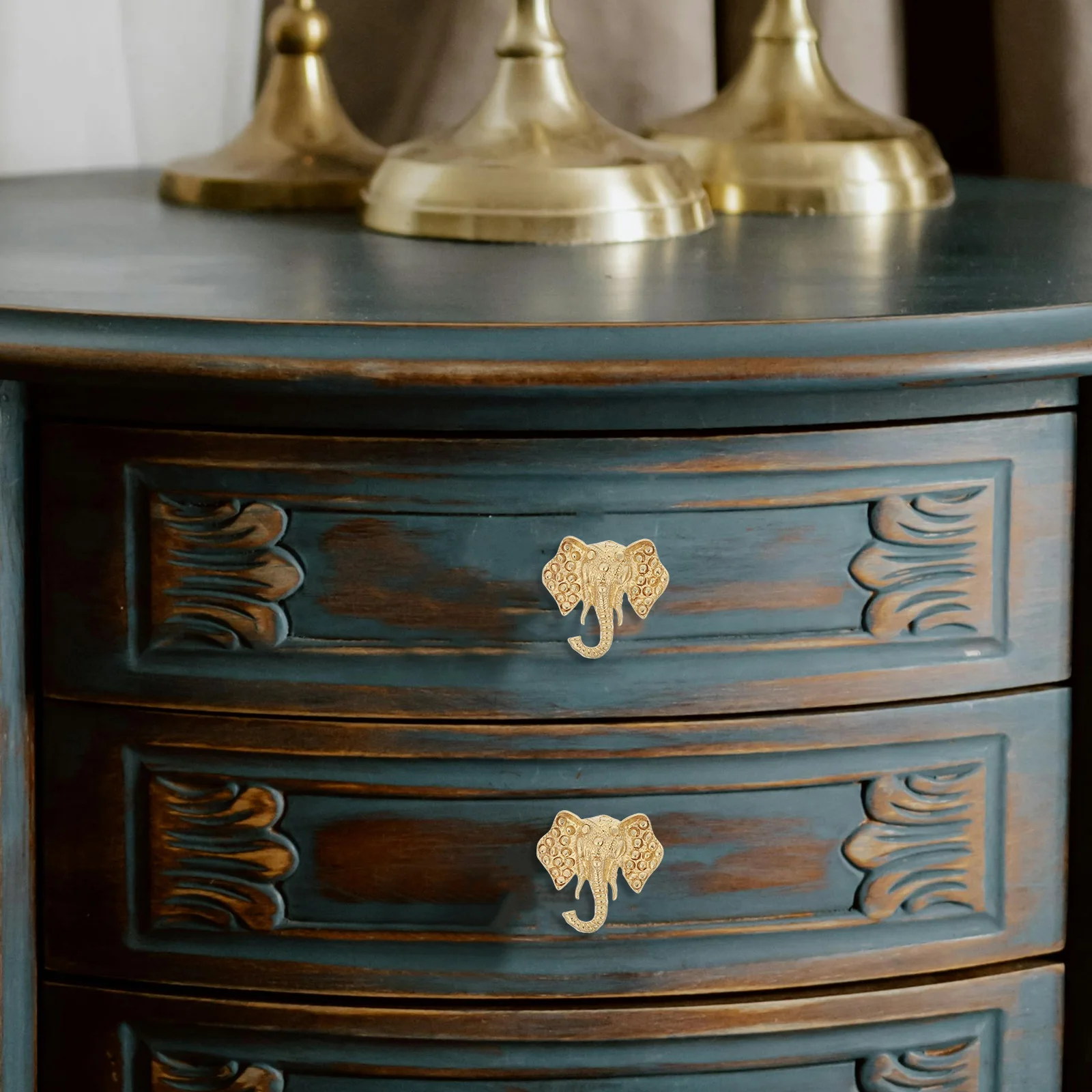 

Vintage Elephant Shape Brass Drawer Pulls Animal Cabinet Handles for Kitchen Dresser Wardrobe Cupboard Bathroom Vanity Closet
