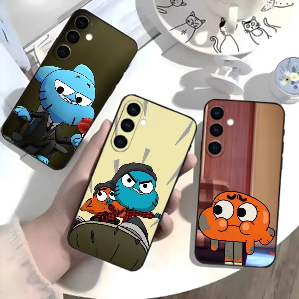 

F-Gumball and Darwin Phone Case For Samsung Galaxy A73,21,22,32,71,53,52,51,80,5G Soft Black Cover
