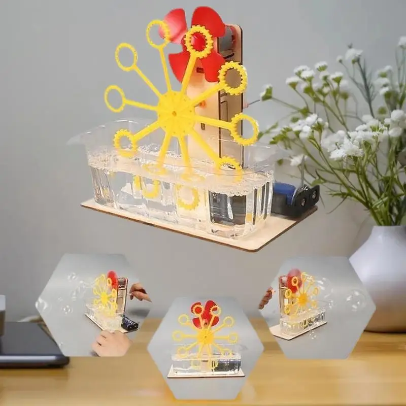 Fabelhaftes Lernspielzeug für Kinder – DIY-Montagepuzzle und Blasenmaschinenmodell