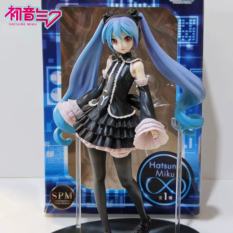 

In Stock Original Sega Hatsune Miku Figure Vocaloid Miku Dolls Dress 22cm Pvc Anime Figurine Collection Model For Girl Gift Toy