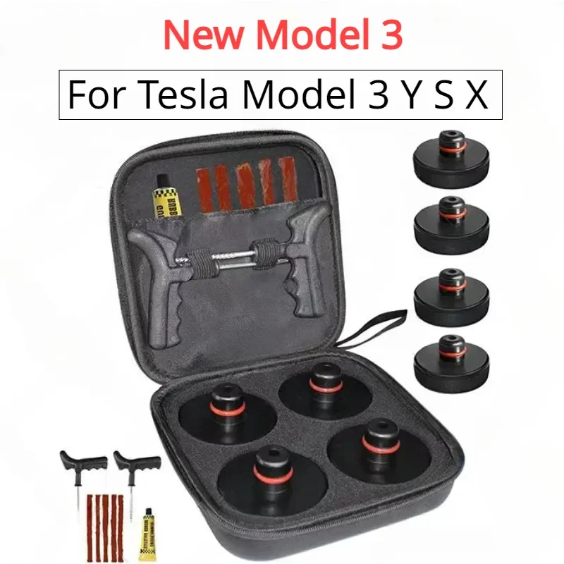 For Tesla model 3 2024 highland 4PCS Car Rubber Jack Pad For Model 3 Y X S Lifting Point Car Tire Repair Tool Car Accessories