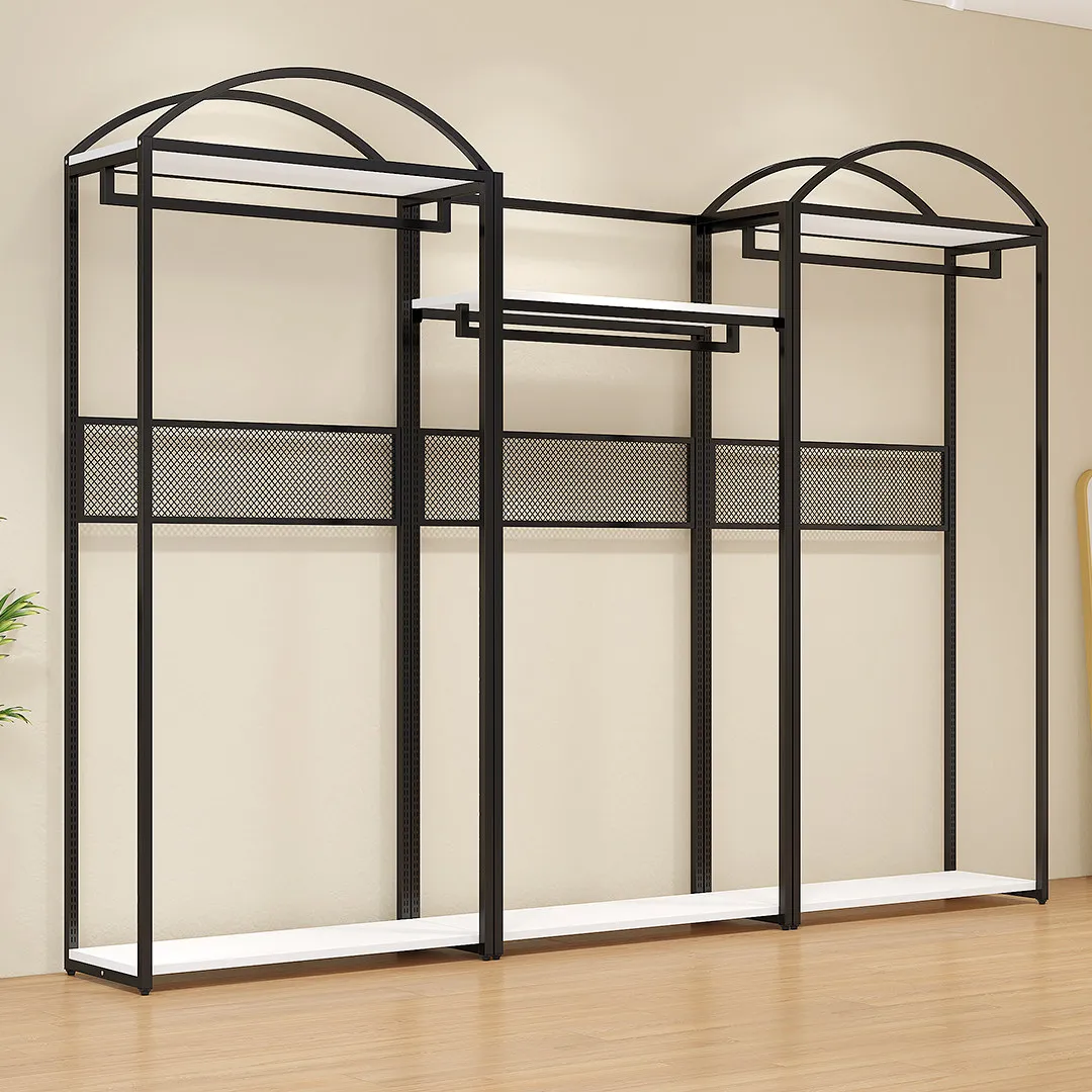 Wedding shop display rack Clothing store floor-to-ceiling gold shelf Special photo studio dress shelf High-end display hanger