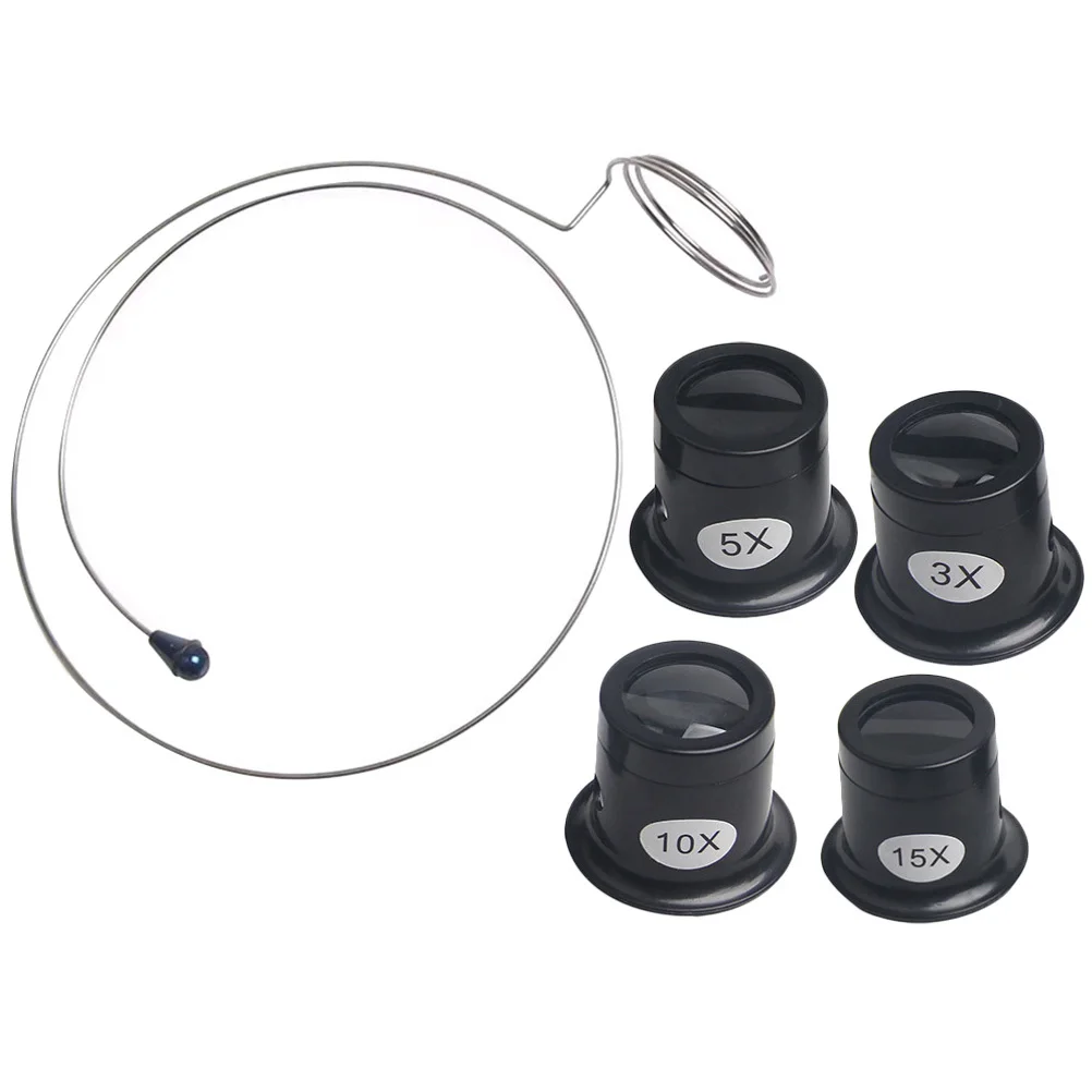 

1Set Headband Magnifier Glass Watch Repair Loupe Jewelry Loupe Tool Removable Steel Wire Strap Hands Free for Watchmaker