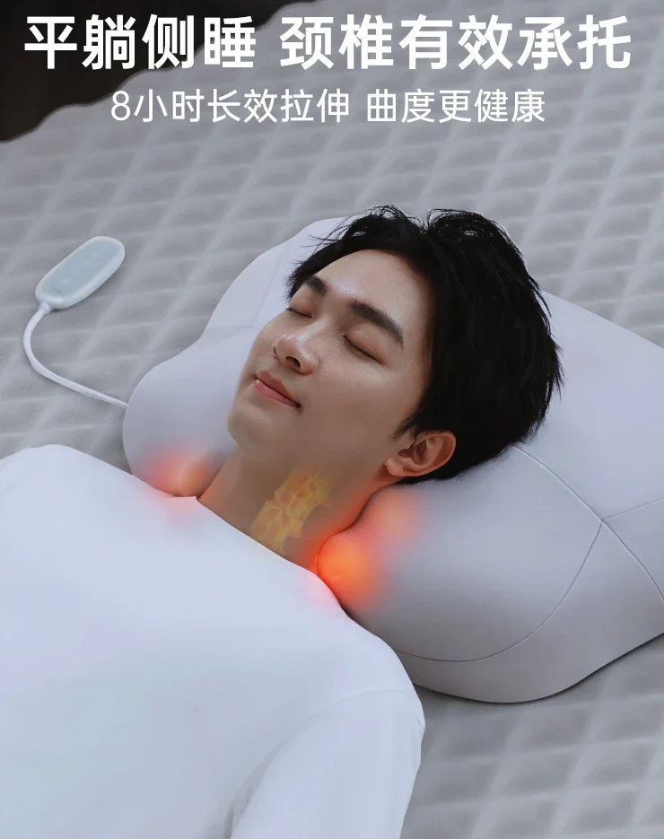 Almohada de masaje cervical en la espalda