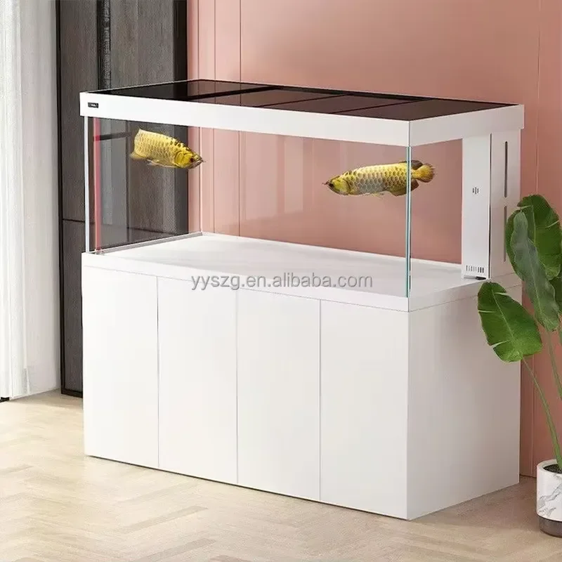 Custom Modern Eco-friendly Glass Rectangle Aquarium Fish Tank for Living Room with Pump Aquaponic Filter Sponge and