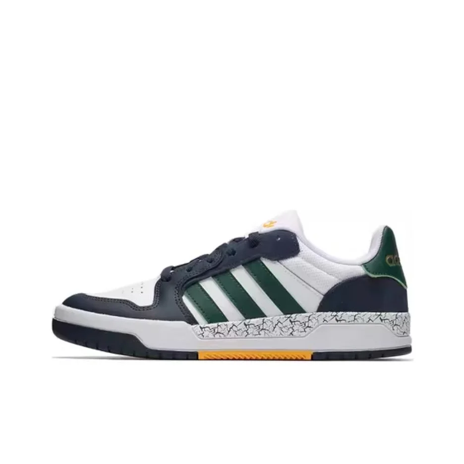 Adidas Textile, Synthetic Leather, Split Cow Leather Low top Skateboard Shoes Unisex White Green Blue JQ5047