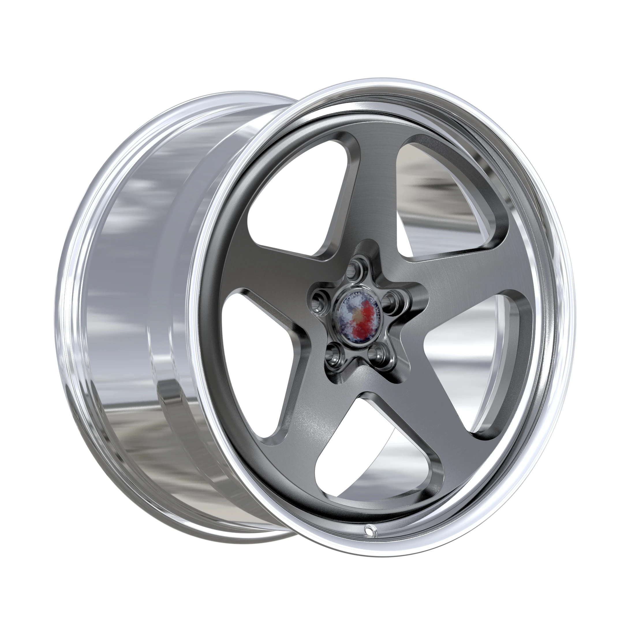 

High-Performance Offroad Sports Wheels Brushed Grey FMR 520SERIES 527 Single Five-Spoke Two-Piece Design CNC Machining Process