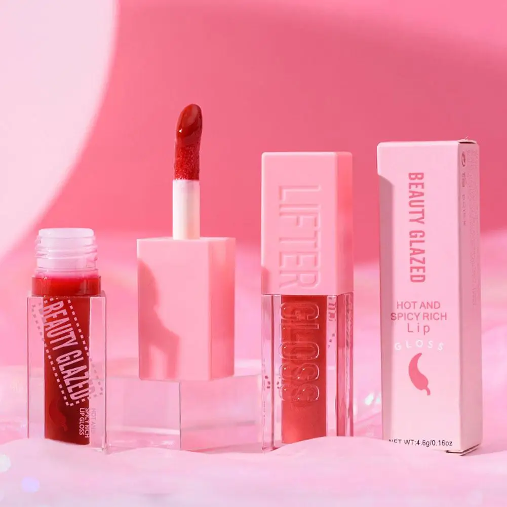 

Lip Glossy Oil Plump Moisturizing Lip Glaze Cinnamon Roll Oil Long Lasting Salted Caramel Lipstick Care Products For Women Q9J3