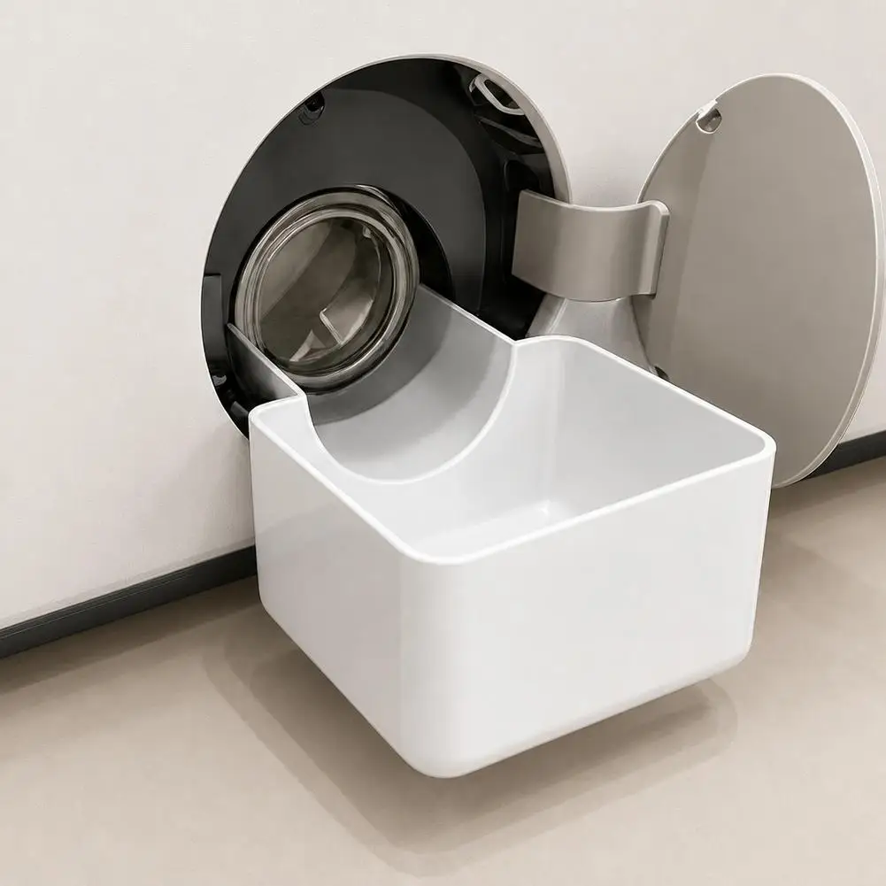 Washing Machine Drain Filter Box ABS Water Collection Tray for Front Load Washer Maintenance