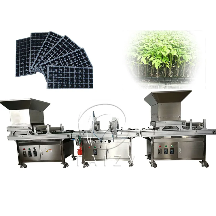 【Hot】Greenhouse Vegetable Nursery Machinery Full Automatic Tray Seedling Machine Vegetable Seed Plant Machine