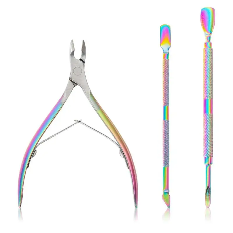 PRETTY Nail Cuticle Nipper Clipper Colorful Scissor Plier Dead Skin Remover Clear Nail Art Tool