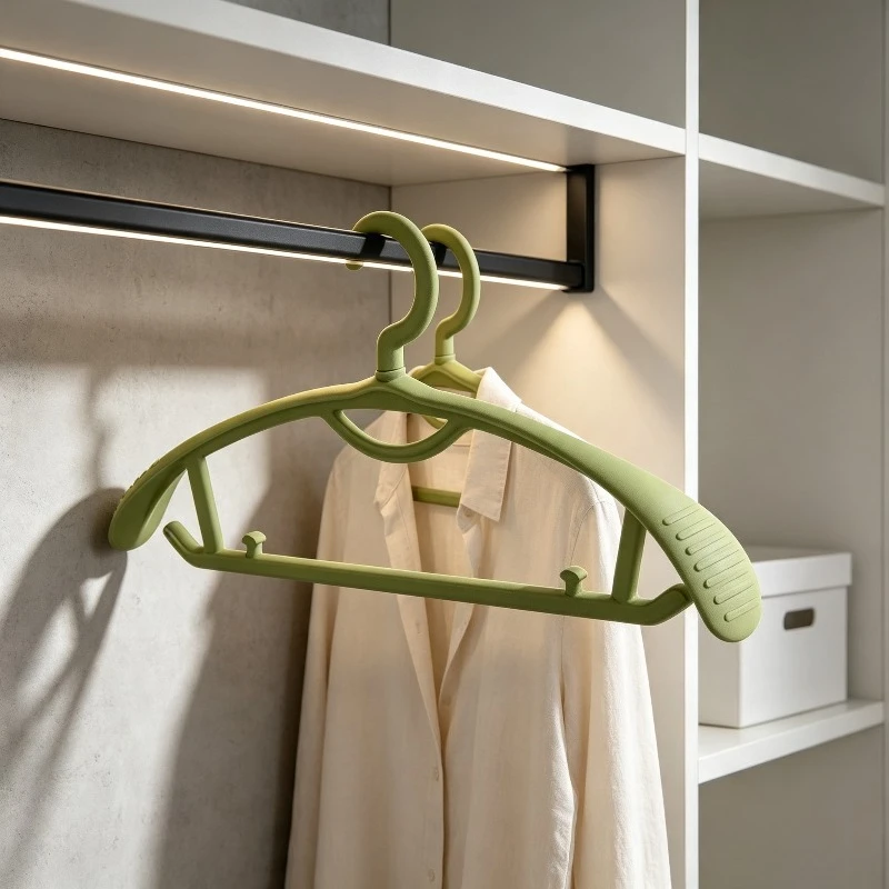 Extra Wide Non-slip Hanger for Clothes, Thick Heavy Duty Mark-proof Garment Organizer Rack for Closet, Durable Laundry Holder.