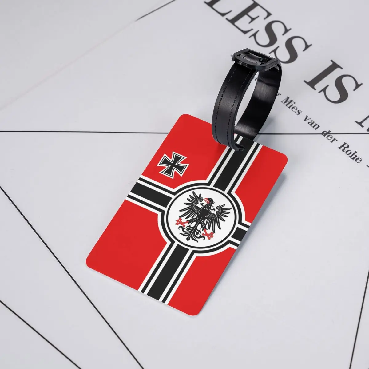 Kustom Jerman DK Reich Empire Of Flag Tag bagasi perlindungan privasi Jerman bangga label bagasi tas perjalanan koper label