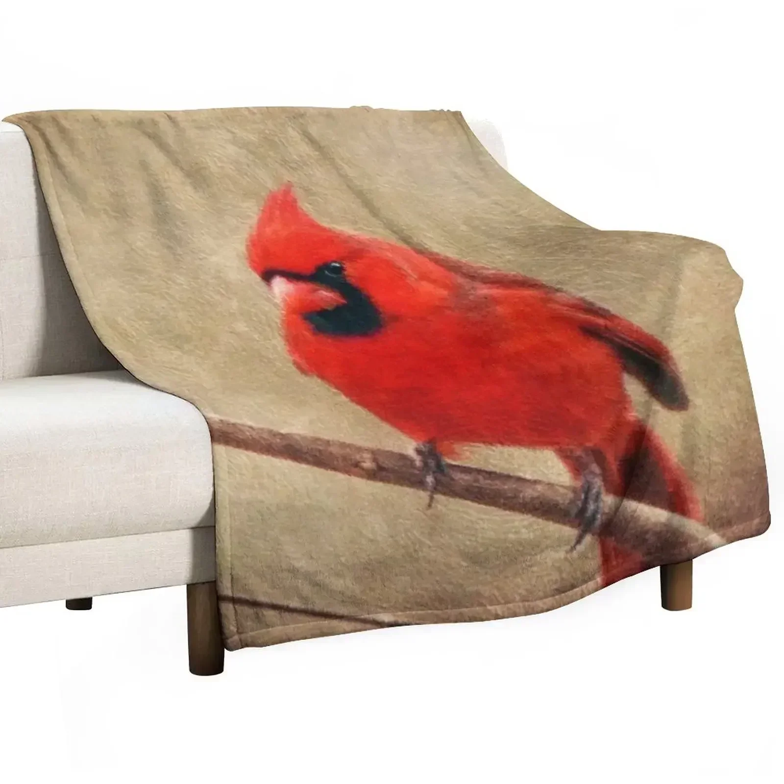 Cardinal Throw Blanket Cute Plaid Thermals For Travel Travel Beach Personalized Gift cosplay anime Blankets