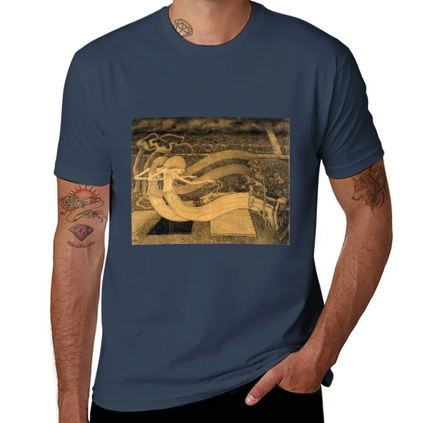 

Jan Toorop - O Grave, Where Is Thy Victory T-Shirt man t shirts graphic cotton tshirt 100% t shirts with prints T-Shirt