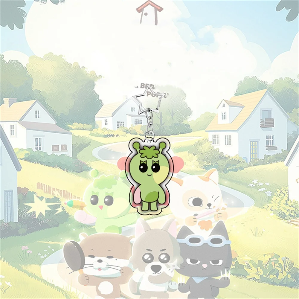 Kpop Cute Cartoon Acrylic Keychains Backpack Accessories INS Style Keyrings SUNGHO RIWOO JAEHYUN TAESAN LEEHAN WOONHAK Fans Gift