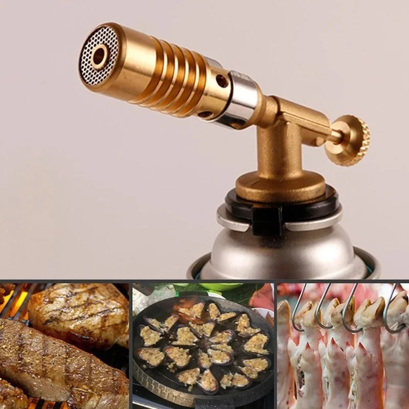 1 قطعة مسدس لهب غاز البوتان مت - مراجعة Camping Cooking Torch وسعره