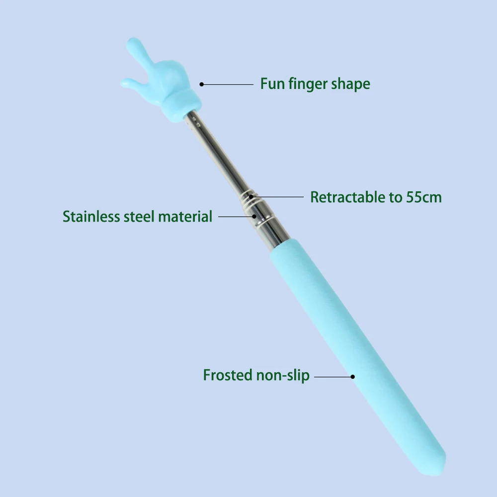 1PC Creative Color Cartoon Finger Stretchable Pointer Kindergarten School Kid Blackboard Baton Teacher Accessories for Classroom