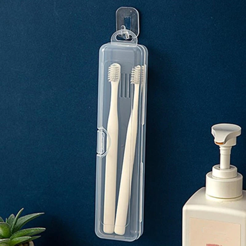 Plastic Travel Toothbrush Case Transparent Toothbrush Holder Organizer Travel Practical Accessories Portable Toothbrush Box