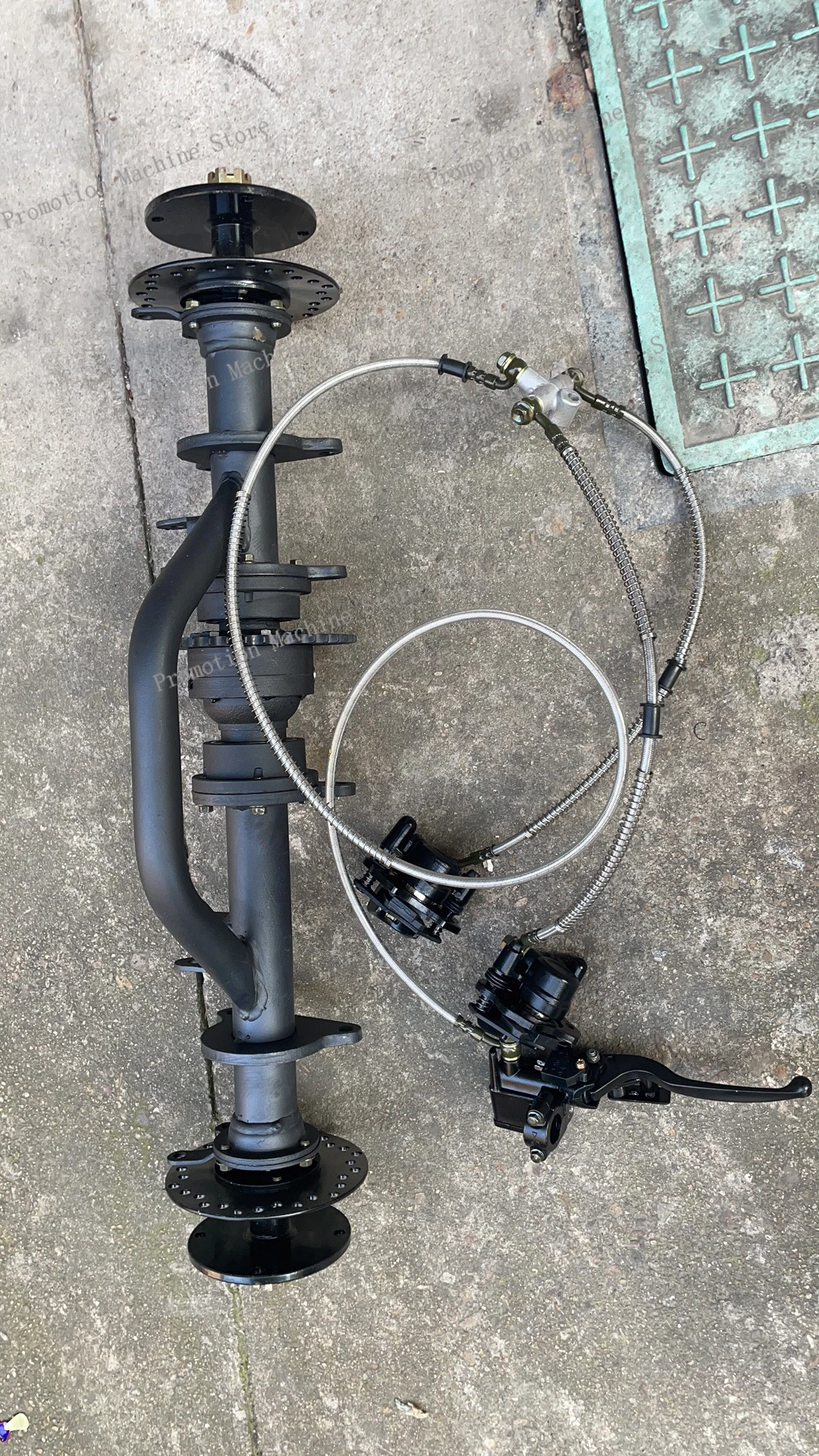 4WD ATV Kart Modified Accessories Chain Drive Differential Rear Axle Double Disc Brake 81CM/100CM