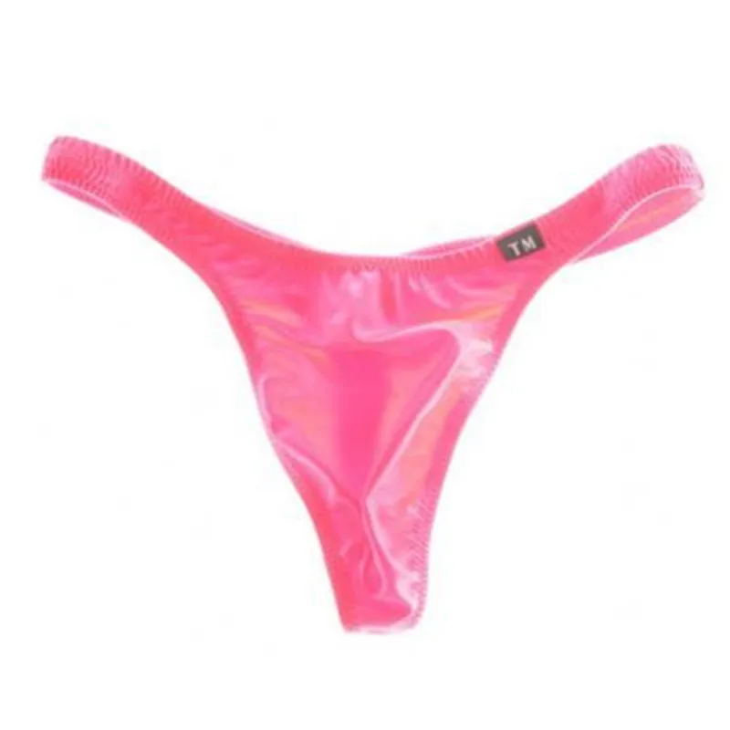 Men Shiny Nylon Single String T-back Thong Low Rise Elastic Smooth Thin Comfortable Sexy Male G-string Lingerie Underwear