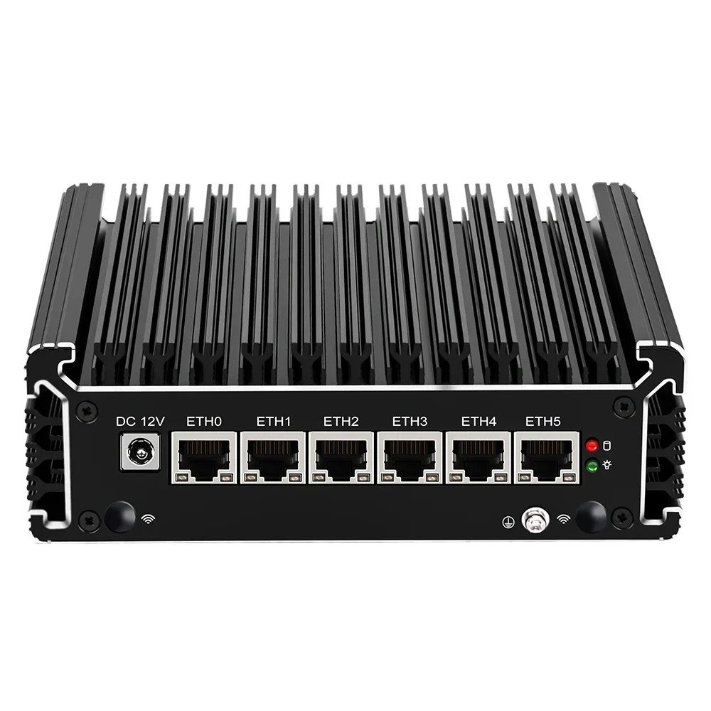 جهاز توجيه الجدار الناري الصغير Pfsense ، g ، celero n5105 ، 6x ، lan ، 2 x ddr4 ، nvme ، ssd ، m nic ، بدون مروحة