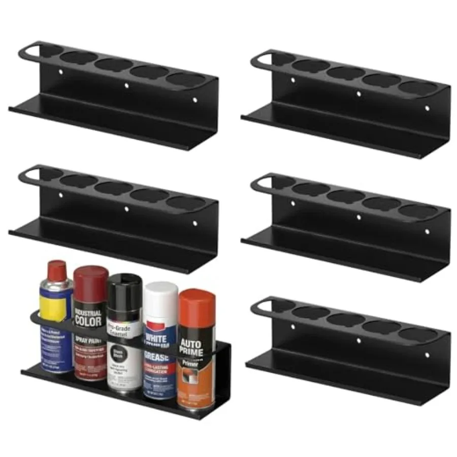 

Pack Spray Can Holder for Garage and Workspace Wall-Mounted Steel Aerosol Can Holder 30 Cans