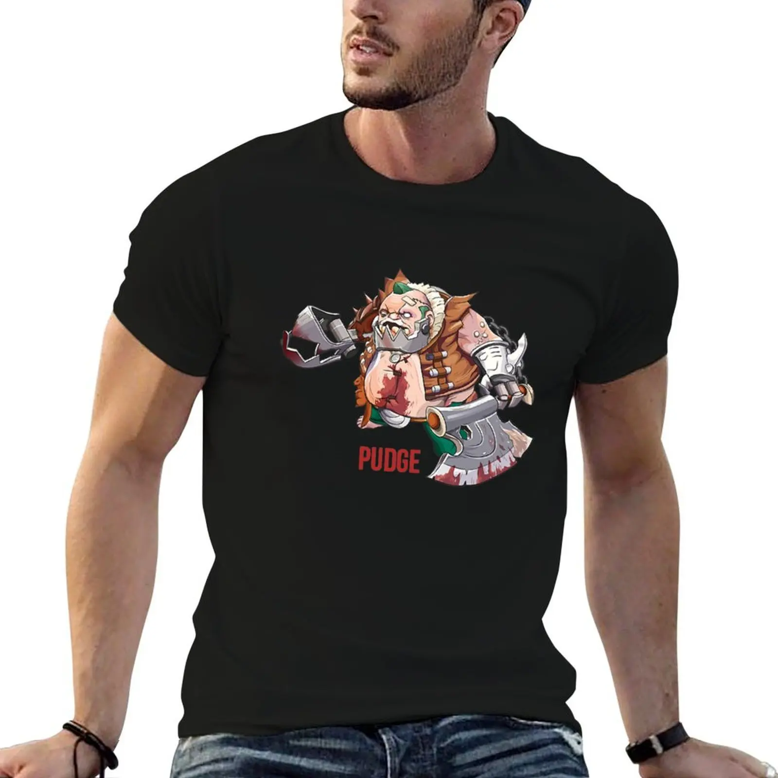 Dota 2 - PUDGE T-Shirt vintage graphic tee customs design your own fitted t shirts for men