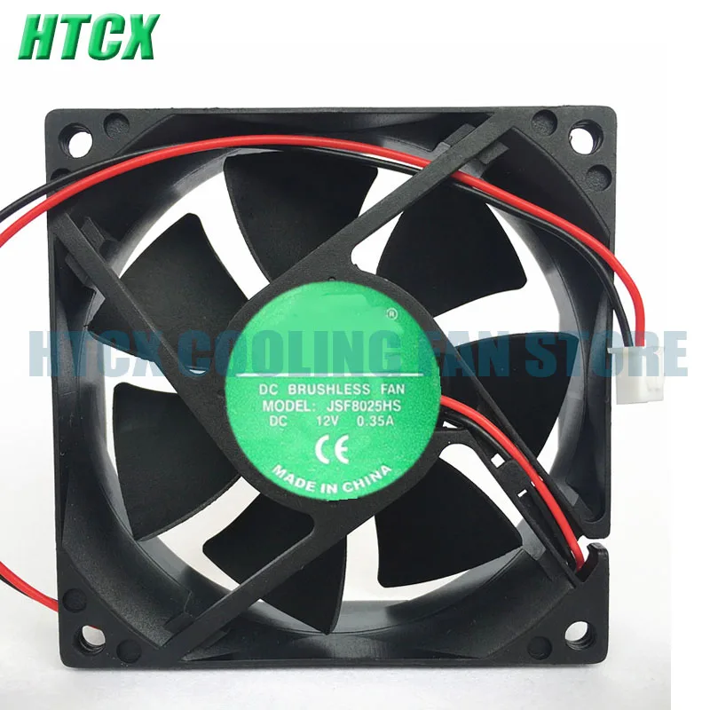 Original For JSF8025HS DC12V 0.35A 8CM 8025 80*80*25MM 2 Wires Air Dryer Fan Violence