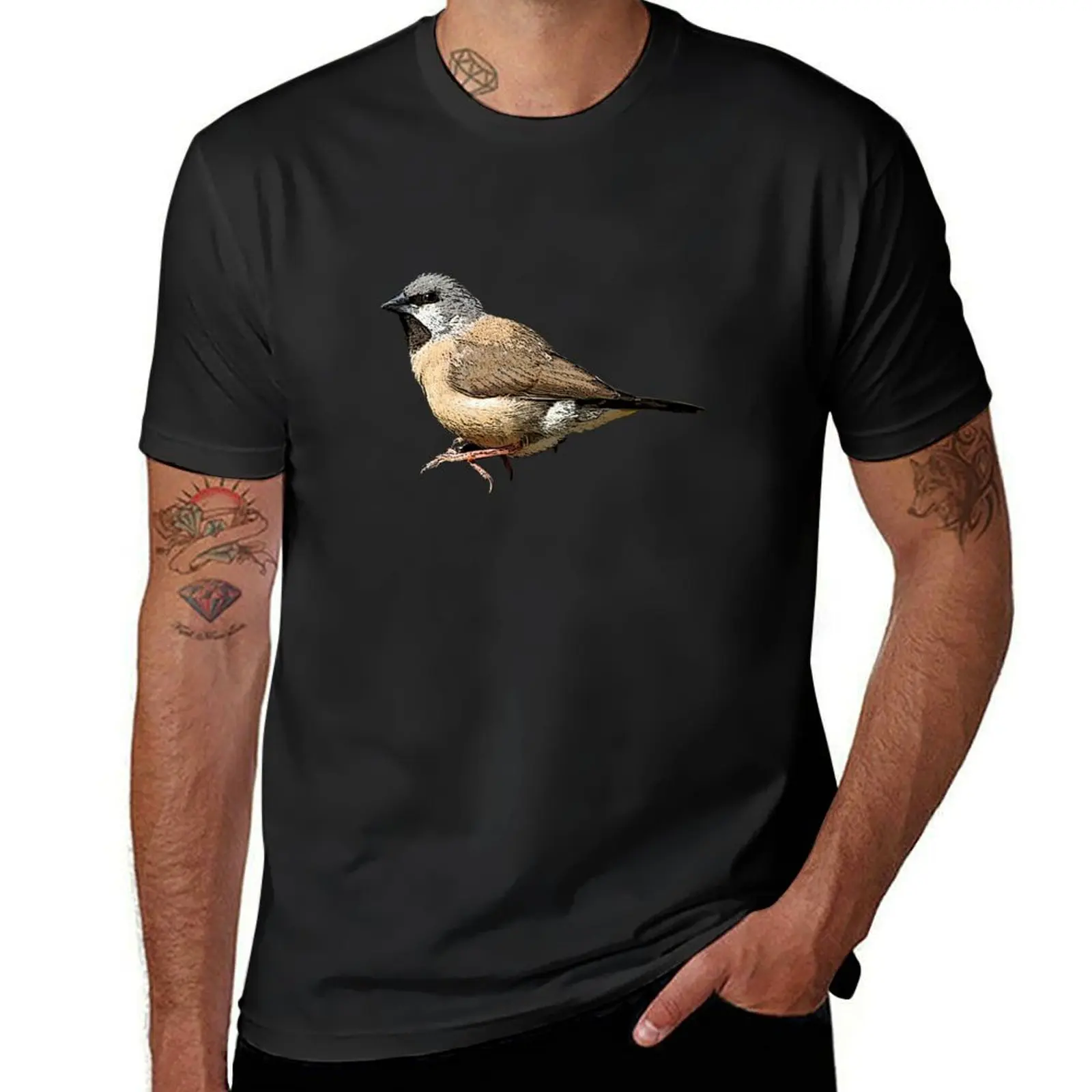 Black Throated Finch Color Design T-Shirt tops boys whites mens graphic t-shirts funny