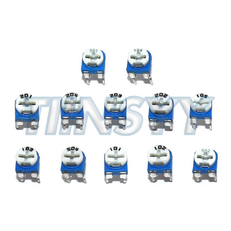 65PCS New Trimming Potentiometer RM-065 top adjustment 100R-1M RM065 WH06-2 Variable Resistors Assorted Kit 13Type*5pcs