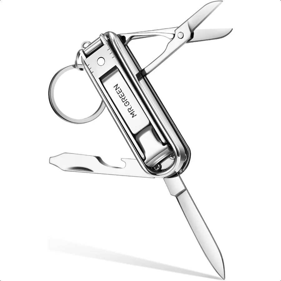 

Multifunctional Nail Clippers Stainl Steel Six Functions Nail Cutter Nail Files Small Knife Scissors Small
